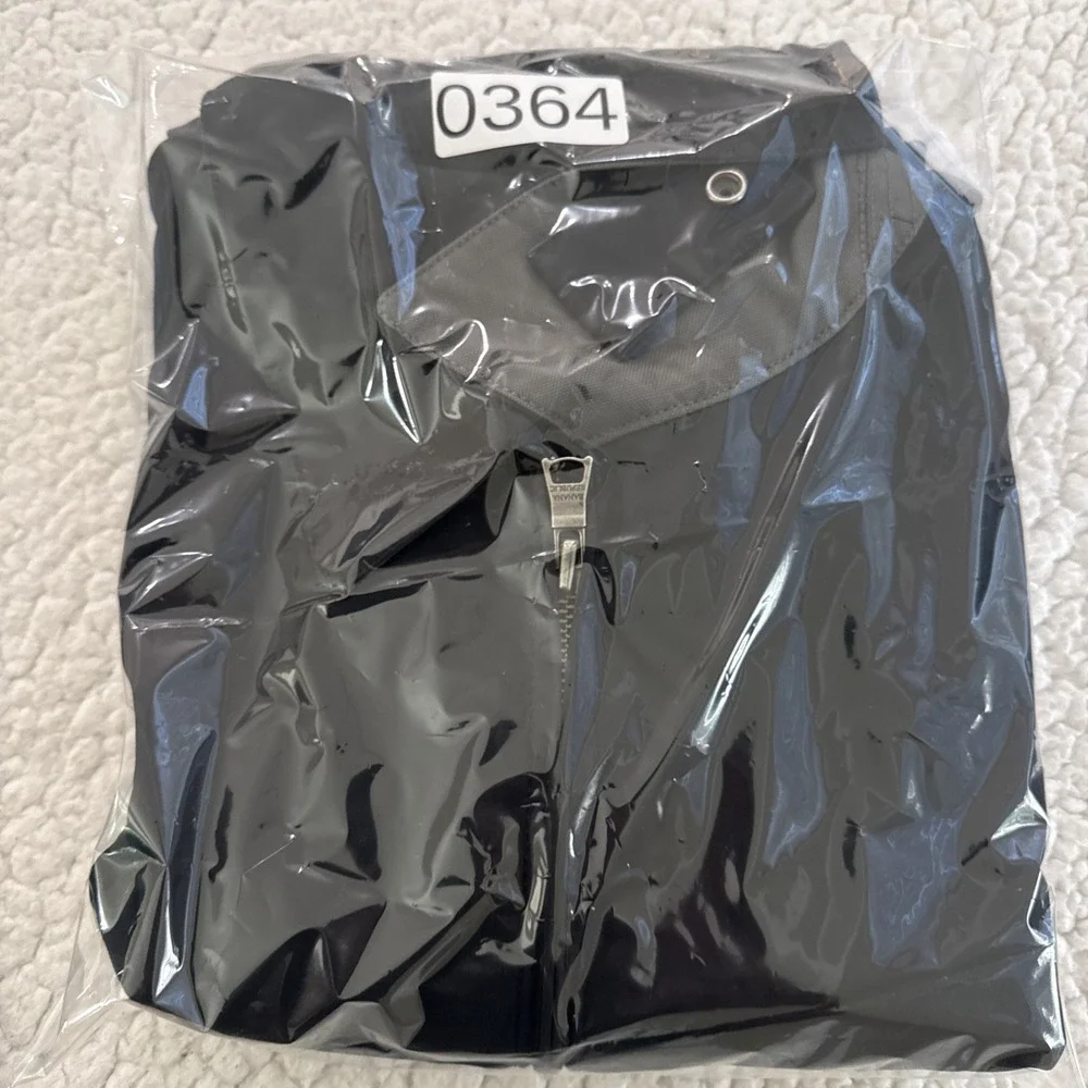 Men's Banana Republic Black Windbreaker Full Zip Jacket Size L Preppy Casual